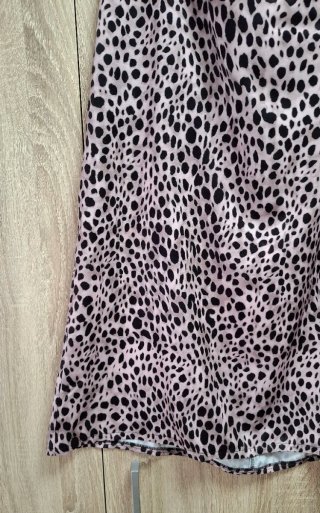 Falda midi animal print abertura Shein talla L