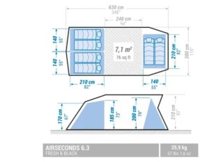 Tienda de campaña Decathlon Quechua Airseconds 6.3