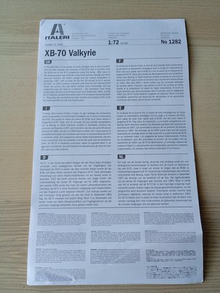 XB-70 VALKYRIE MAQUETA ITALERI 1/72