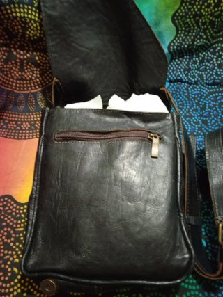 Bolso bandolera de piel negro