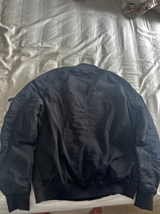 Chaqueta Bomber Pull&Bear Negra Talla XL