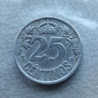 Primer "real" (25 cénts) desde 1868. Año 1925