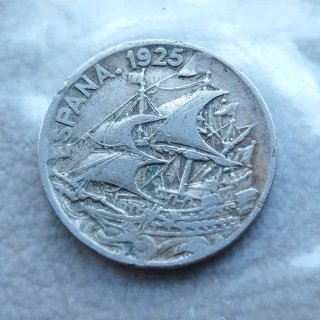 Primer "real" (25 cénts) desde 1868. Año 1925