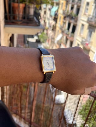 Reloj Citizen Tank Unisex Dorado Marrón 80s Impeca