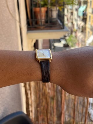 Reloj Citizen Tank Unisex Dorado Marrón 80s Impeca