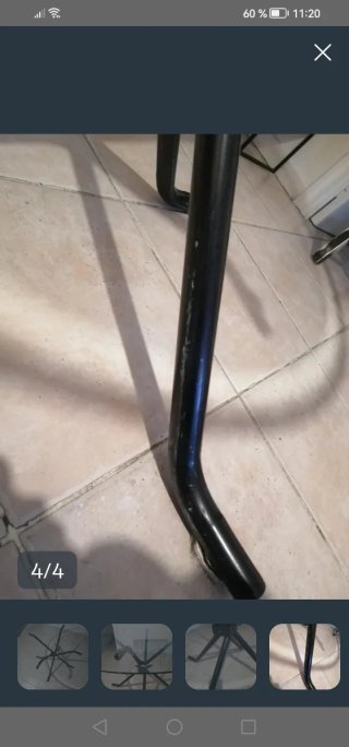 Mesa Comedor Cristal 110 y Metal Negra