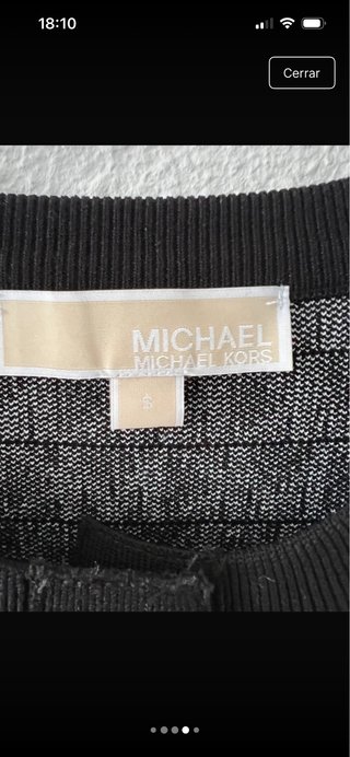 Chaqueta Michael Kors Logo MK Negra Gris