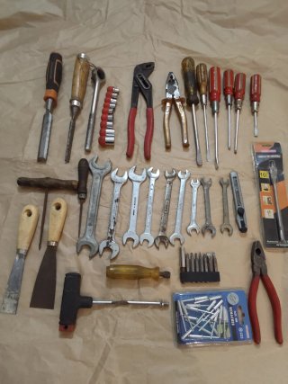 Lote herramientas antiguas y bricolaje