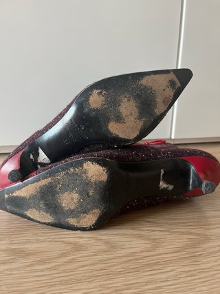 Botines Mascaró Talla 37 Piel Rojo/Morado