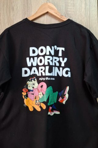 Camiseta negra oversize gráfico espalda Shein XL