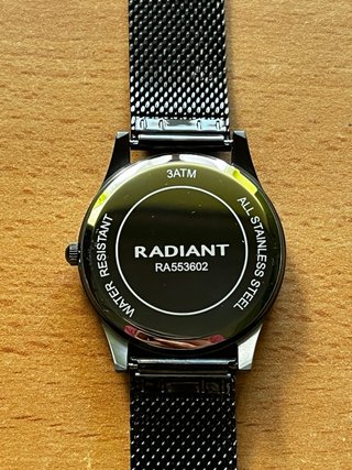 Reloj Radiant Hombre Negro Gris y Plateado