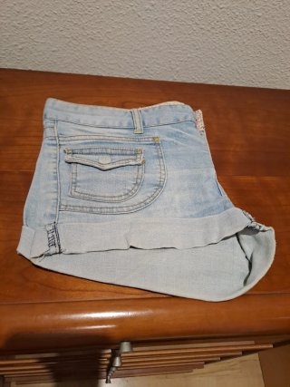 Pantalón corto vaquero Blanco mujer Talla 40