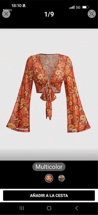Camisa Hippie Multicolor Talla Única
