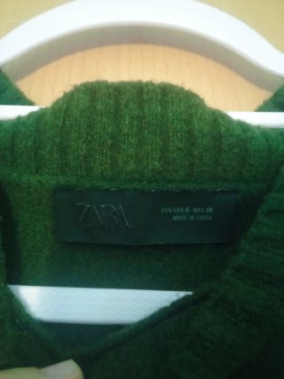 Jersey verde Zara talla S