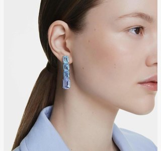 Pendientes Swarovski Matrix Azules