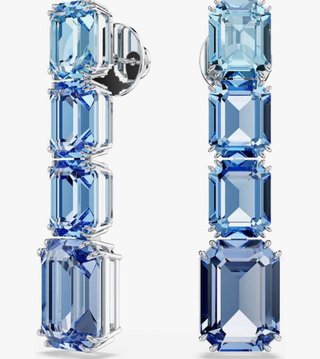 Pendientes Swarovski Matrix Azules