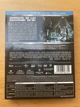 Jurassic World 3D Blu-ray + DVD