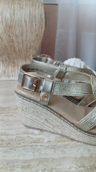 Sandalias Xti Cuña Doradas Talla 39