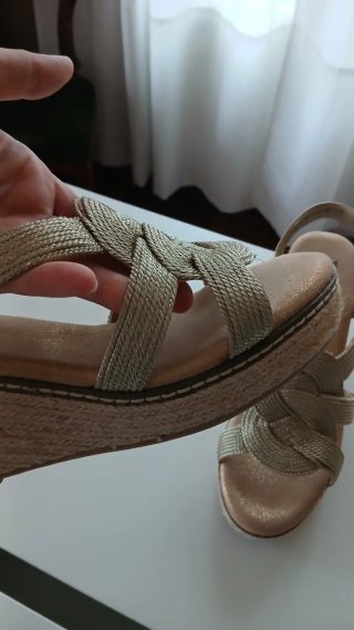 Sandalias Xti Cuña Doradas Talla 39