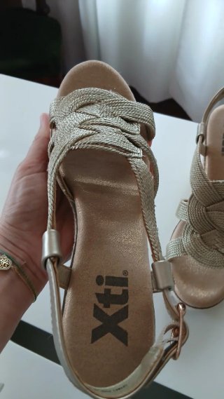 Sandalias Xti Cuña Doradas Talla 39