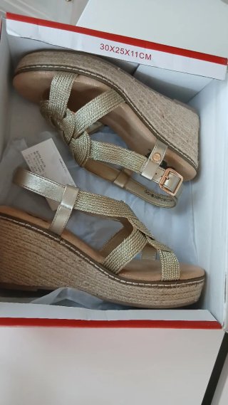 Sandalias Xti Cuña Doradas Talla 39