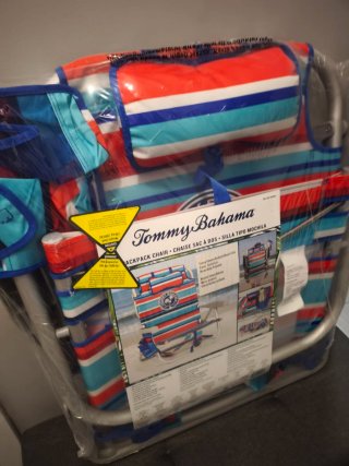 Silla Playa Tommy Bahama Azul/Rojo