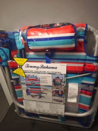 Silla Playa Tommy Bahama Azul/Rojo