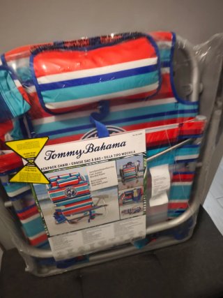 Silla Playa Tommy Bahama Azul/Rojo