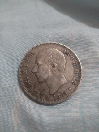 Moneda Alfonso XII 5 Pesetas 1882-1885