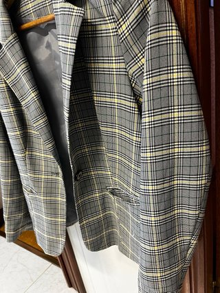 Chaqueta de traje a cuadros talla S