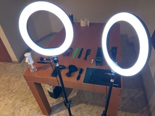 Aro de Luz LED con trípode (un aro es mas grande)