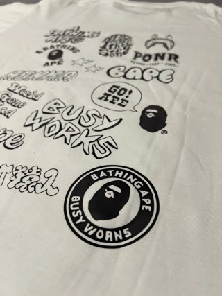 Camiseta BAPE Blanca S  Estampado Nueva estrenar
