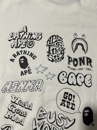Camiseta BAPE Blanca S  Estampado Nueva estrenar