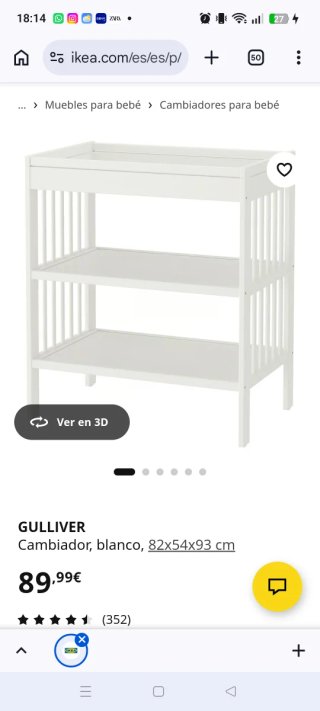 Cambiador Gulliver Blanco IKEA