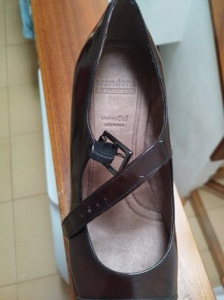 Zapato Wonders Talla 39 Marrón Piel