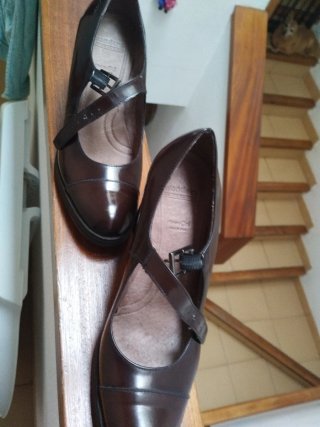 Zapato Wonders Talla 39 Marrón Piel