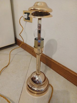 Lampada vintage ottone lucido H.40 cm