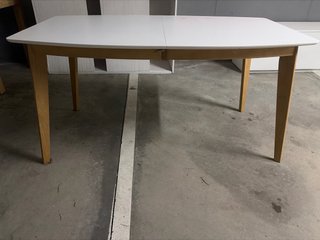 Mesa comedor extensible blanca 150cm/200cm BANAK