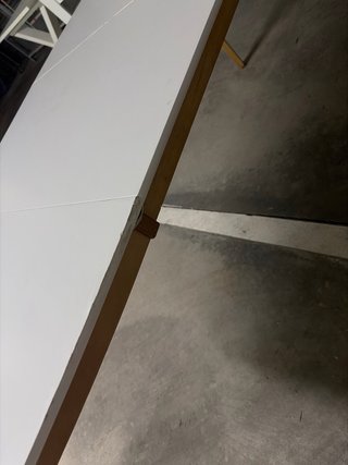 Mesa comedor extensible blanca 150cm/200cm BANAK
