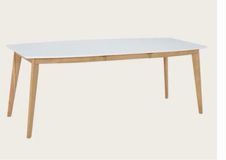 Mesa comedor extensible blanca 150cm/200cm BANAK