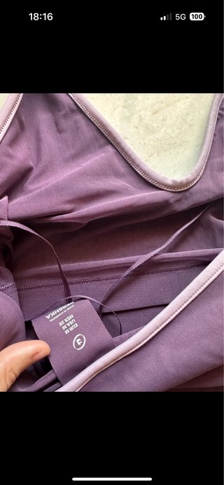 Conjunto Bershka Top y Leggings Morado