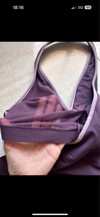 Conjunto Bershka Top y Leggings Morado