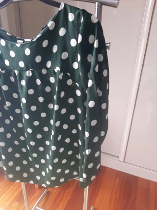 Camisa Zara verde lunares
