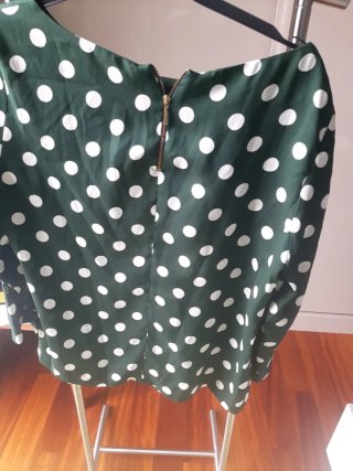 Camisa Zara verde lunares