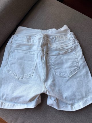 Pantalón corto vaquero premamá blanco