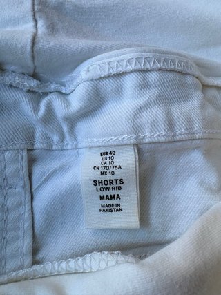 Pantalón corto vaquero premamá blanco