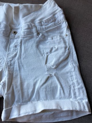 Pantalón corto vaquero premamá blanco