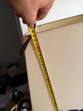 Lámpara de forja con tulipa beige