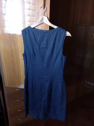 Vestito in lino blu Conbipel