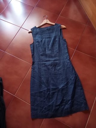 Vestito in lino blu Conbipel
